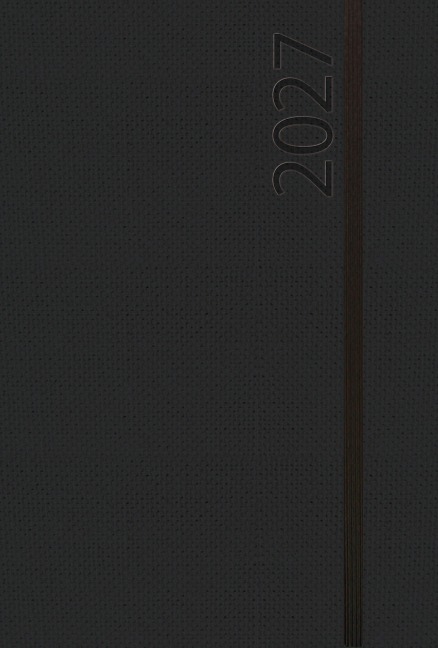 Buchkalender Wochentimer Spirale schwarz 2027 - 