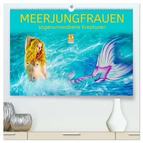 Meerjungfrauen - sagenumwobene Kreaturen (hochwertiger Premium Wandkalender 2025 DIN A2 quer), Kunstdruck in Hochglanz - Liselotte Brunner-Klaus