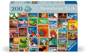 Cover-Bild zum Titel 'Feel Well & Puzzle - Briefmarken - Erwachsenenpuzzle mit 200 XL-Teilen und extra Bildvorlage' von ''