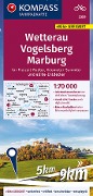 Cover-Bild zum Titel 'KOMPASS Fahrradkarte 3359 Wetterau, Vogelsberg, Marburg 1:70.000' von ''