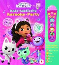 Gabby's Dollhouse - Katz-tastische Karaoke Party - Mikrofonbuch - Pappbilderbuch mit abnehmbarem Mikrofon mit 5 Stimmklängen und 10 Melodien - 
