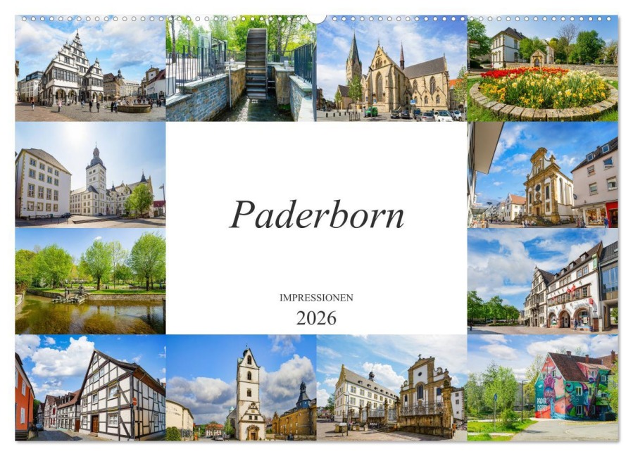Paderborn Impressionen (Wandkalender 2026 DIN A2 quer), CALVENDO Monatskalender - Dirk Meutzner