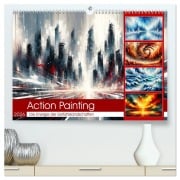 Action Painting: Die Energie der Gefühlslandschaften (hochwertiger Premium Wandkalender 2026 DIN A2 quer), Kunstdruck in Hochglanz - Marco Warstat