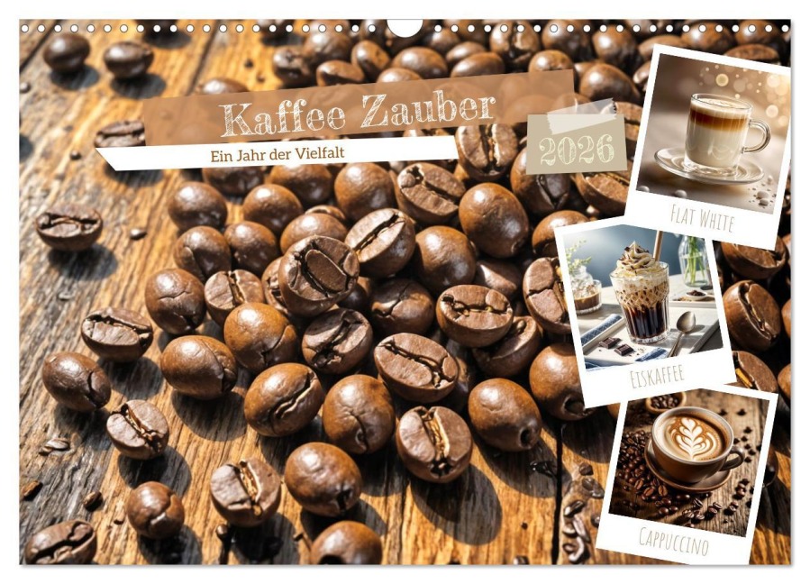 Kaffee Zauber - Ein Jahr der Vielfalt (Wandkalender 2026 DIN A3 quer), CALVENDO Monatskalender - Claudia Schimmack