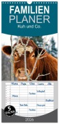Familienplaner 2026 - Kuh und Co. mit 5 Spalten (Wandkalender, 21 x 45 cm) CALVENDO - E. Ehmke