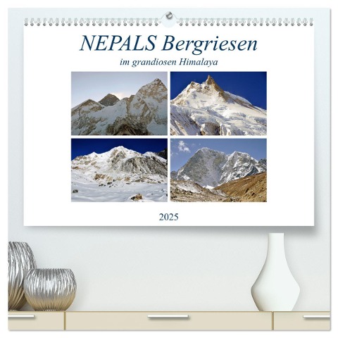 NEPALS Bergriesen im grandiosen Himalaya (hochwertiger Premium Wandkalender 2025 DIN A2 quer), Kunstdruck in Hochglanz - Ulrich Senff