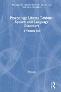 Cover-Bild zum Titel 'Psychology Library Editions: Speech and Language Disorders' von 'Various'