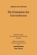 Cover-Bild zum Titel 'Die Dimension des Unternehmens' von 'Christian Förster'