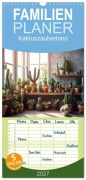 Cover-Bild zum Titel 'Familienplaner 2027 - Kaktuszauberland mit 5 Spalten (Wandkalender, 21 x 45 cm) CALVENDO' von 'Justyna Jaszke JBJart'
