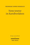 Cover-Bild zum Titel 'Nemo tenetur im Kartellverfahren' von 'Frederike Sophie Berghaus'