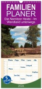 Cover-Bild zum Titel 'Familienplaner 2026 - Die Nemitzer Heide - Im Wendland unterwegs mit 5 Spalten (Wandkalender, 21 x 45 cm) CALVENDO' von 'Anja Bagunk'
