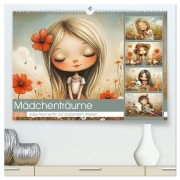 Cover-Bild zum Titel 'Mädchenträume. Süße Momente auf blühenden Wiesen (hochwertiger Premium Wandkalender 2026 DIN A2 quer), Kunstdruck in Hochglanz' von 'Rose Hurley'