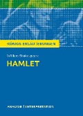 Cover-Bild zum Titel 'Hamlet von Wiliam Shakespeare. Textanalyse und Interpretation mit ausführlicher Inhaltsangabe und Abituraufgaben mit Lösungen.' von 'William Shakespeare'