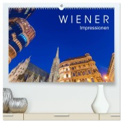Cover-Bild zum Titel 'W I E N E R Impressionen (hochwertiger Premium Wandkalender 2026 DIN A2 quer), Kunstdruck in Hochglanz' von 'Werner Dieterich'