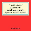 Cover-Bild zum Titel 'Ein schöngeschwungenes L' von 'Friedrich Ratzel'