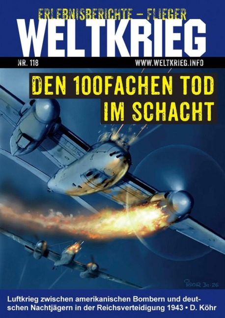 Den 100fachen Tod im Schacht  (Weltkrieg Erlebnisberichte Flieger Roman Heft Band 118) - Daniel Köhr