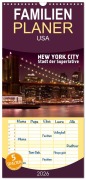 Cover-Bild zum Titel 'Familienplaner 2026 - NEW YORK CITY Stadt der Superlative mit 5 Spalten (Wandkalender, 21 x 45 cm) CALVENDO' von 'Melanie Viola'