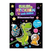 Cover-Bild zum Titel 'Trötsch Beschäftigungsbuch Malbuch Malen und Stickern nach Zahlen Dinosaurier' von ''