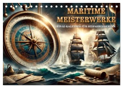 Cover-Bild zum Titel 'Maritime Meisterwerke: Ein KI-Kalender für Seefahrerherzen (Tischkalender 2026 DIN A5 quer), CALVENDO Monatskalender' von 'Arteafcti Arteafcti'