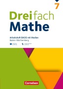 Cover-Bild zum Titel 'Dreifach Mathe 7. Schuljahr - Baden-Württemberg - Basis - Arbeitsheft mit Medien und Lösungen' von ''