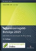 SchmerzensgeldBeträge 2025 (Buch mit Online-Zugang) - Susanne Hacks, Wolfgang Wellner, Oliver Klein, Klaus Kohake