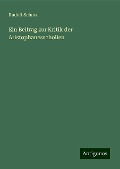 Ein Beitrag zur Kritik der Aristophanesscholien - Rudolf Schnee