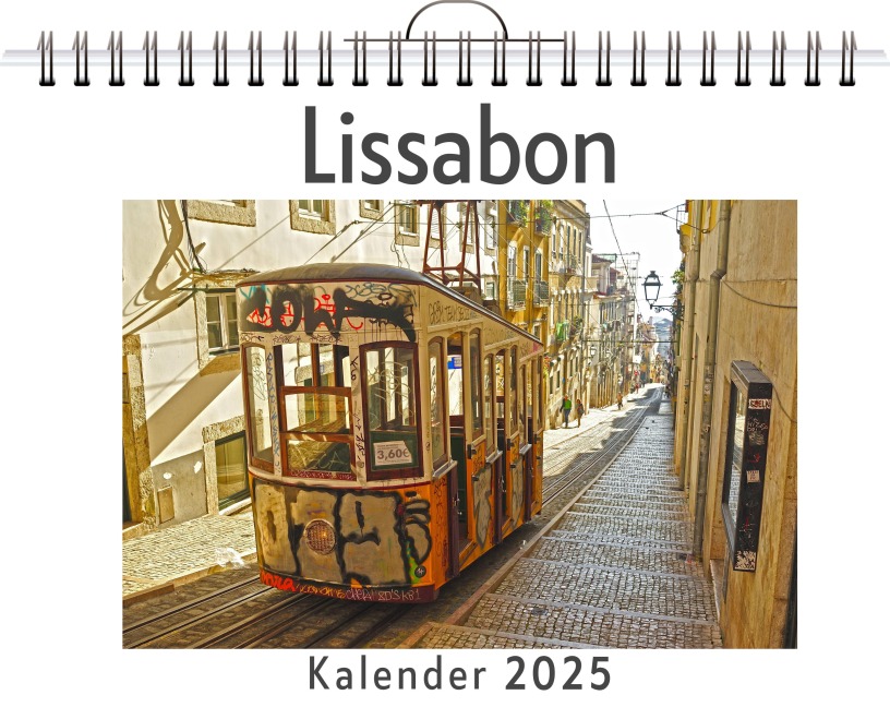 Lissabon - (Wandkalender 2025, Kalender DIN A4 quer, Monatskalender im Querformat mit Kalendarium, das perfekte Geschenk) - Anton Münch