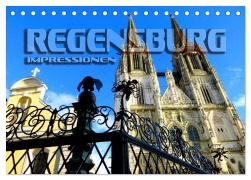 Cover-Bild zum Titel 'REGENSBURG - Impressionen (Tischkalender 2026 DIN A5 quer), CALVENDO Monatskalender' von 'Renate Bleicher'