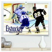 Cover-Bild zum Titel 'Eishockey - Kampf um den Puck (hochwertiger Premium Wandkalender 2026 DIN A2 quer), Kunstdruck in Hochglanz' von 'Renate Bleicher'