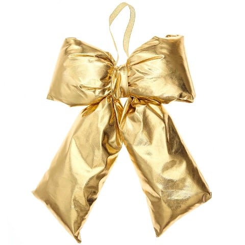 Weihnachtsschleife zum Hängen, gold, 36x25x6cm - 