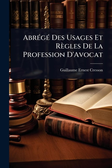 AbrÃ(c)gÃ(c) Des Usages Et Règles De La Profession D'Avocat - Guillaume Ernest Cresson