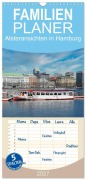 Cover-Bild zum Titel 'Familienplaner 2027 - Alsteransichten in Hamburg mit 5 Spalten (Wandkalender, 21 x 45 cm) CALVENDO' von 'Sarnade'