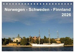 Cover-Bild zum Titel 'Norwegen - Schweden - Finnland (Tischkalender 2026 DIN A5 quer), CALVENDO Monatskalender' von 'Clemens Haardiek'