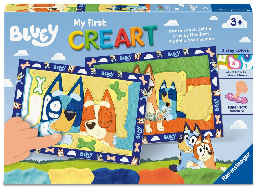 My First CreArt, Kneten nach Zahlen - Gute Nacht, Bluey! - 