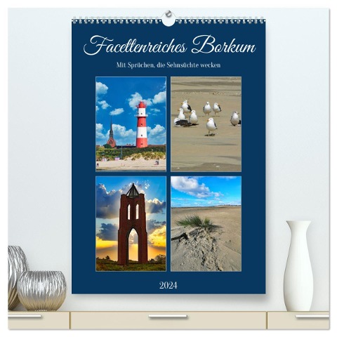 Facettenreiches Borkum (hochwertiger Premium Wandkalender 2024 DIN A2 hoch), Kunstdruck in Hochglanz - Claudia Kleemann