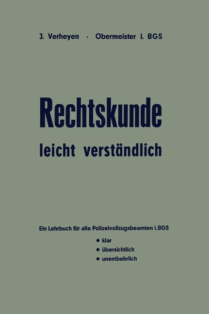 Rechtskunde - leicht verständlich - Josef Verheyen