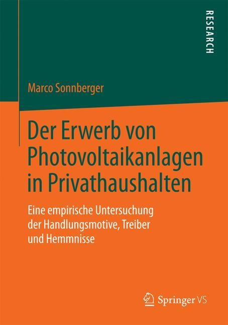 Der Erwerb von Photovoltaikanlagen in Privathaushalten - Marco Sonnberger