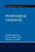 Morphological Complexity - Matthew Baerman, Dunstan Brown, Greville G Corbett