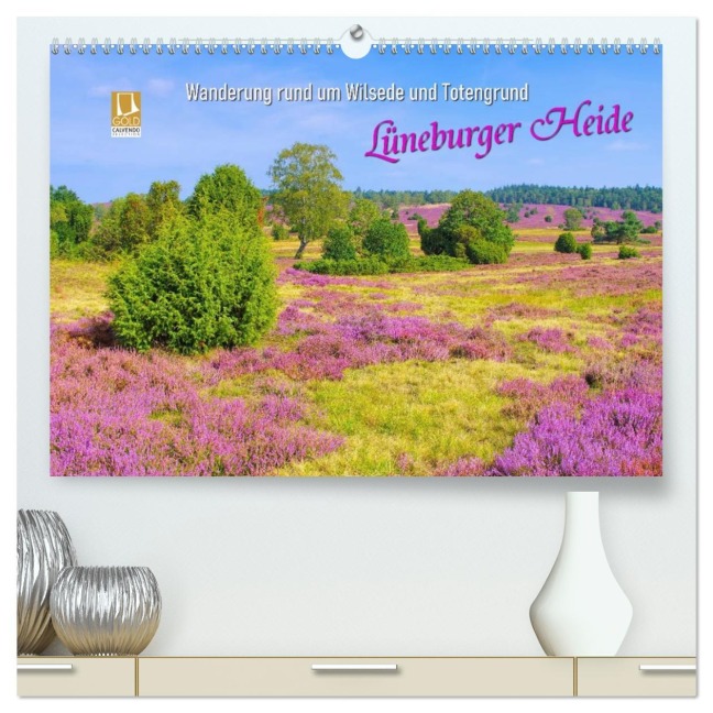 Lüneburger Heide - Wanderung rund um Wilsede und Totengrund (hochwertiger Premium Wandkalender 2026 DIN A2 quer), Kunstdruck in Hochglanz - LianeM LianeM