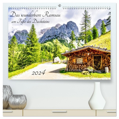 Das wunderbare Ramsau am Fuße des Dachsteins (hochwertiger Premium Wandkalender 2024 DIN A2 quer), Kunstdruck in Hochglanz - Solveig Rogalski