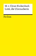 Cover-Bild zum Titel 'Lotti, die Uhrmacherin' von 'Marie Von Ebner-Eschenbach'