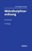 Cover-Bild zum Titel 'Wehrdisziplinarordnung. WDO' von 'Christoph Schütz'