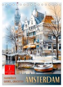 Cover-Bild zum Titel 'Amsterdam - Fahrräder, Giebel, Grachten (Tischkalender 2026 DIN A5 hoch), CALVENDO Monatskalender' von 'Peter Roder'