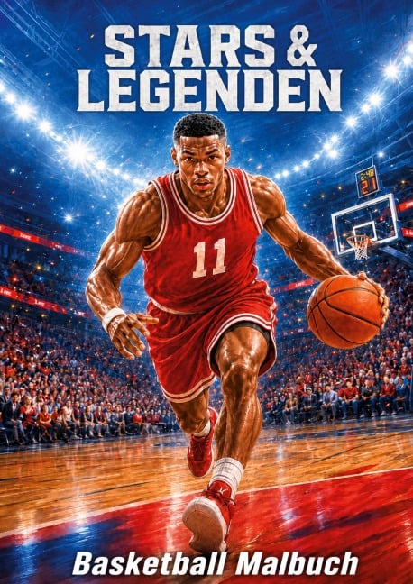 Basketball-Malbuch Stars & Legenden für Kinder ab 8 Jahren, Jugendliche und Erwachsene mit 55 Ausmalmotiven - Josef Mickey Müller