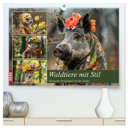 Cover-Bild zum Titel 'Waldtiere mit Stil. Tierische Trendsetter in der Natur (hochwertiger Premium Wandkalender 2026 DIN A2 quer), Kunstdruck in Hochglanz' von 'Rose Hurley'