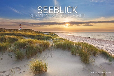 Seeblick 2025 - Bildkalender quer 49,5x33 cm - Sea View - die schönsten Strandbilder - Landschaftskalender - Wandkalender - Wandplaner - 