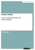 Cover-Bild zum Titel 'Untersuchungsmethoden der Biopsychologie' von 'Christine Scheffler'