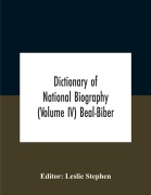 Cover-Bild zum Titel 'Dictionary Of National Biography (Volume Iv) Beal-Biber' von ''