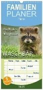 Familienplaner 2025 - Waschbär - Niedlicher Allesfresser mit 5 Spalten (Wandkalender, 21 x 45 cm) CALVENDO - Peter Roder