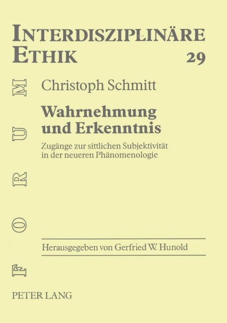 Wahrnehmung und Erkenntnis - Christoph Schmitt